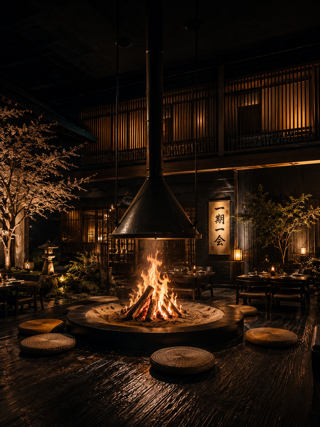 Open hearth at the heart of KAGARI
